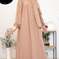 Stylish beige georgette classic abaya with stoller