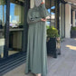 Georgette plain full abaya with  stoller